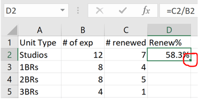 Fill Down Function Shortcut